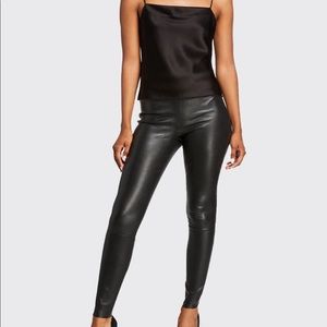 Alice + Olivia zip front leather leggings